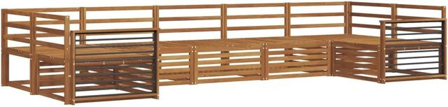 vidaXL Sofagarnitur 7-teilig aus Massivholz Akazie in Braun im L-Shape Design - Bild 1