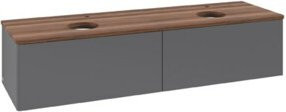 V&B Waschtischunterschrank Antao ohne Frontstruktur, Wandhängend, Anthrazit lackiert, B: 160 cm, T: 50 cm - Bild 1