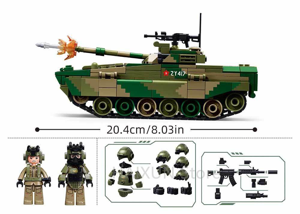 Sluban Zbd-04As Gepanzertes Transportfahrzeug Bausteine Armeestil 385 Teile - Bild 3