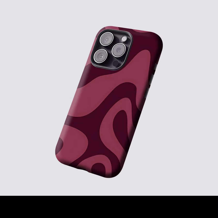 Aurbe Flow Case 2-in-1 MagSafe Hülle mit mattem Schutzfilm für iPhone 17 16 15 14 Plus Pro Max, Stoßfeste Hartschale, Burgunderrot - Bild 2