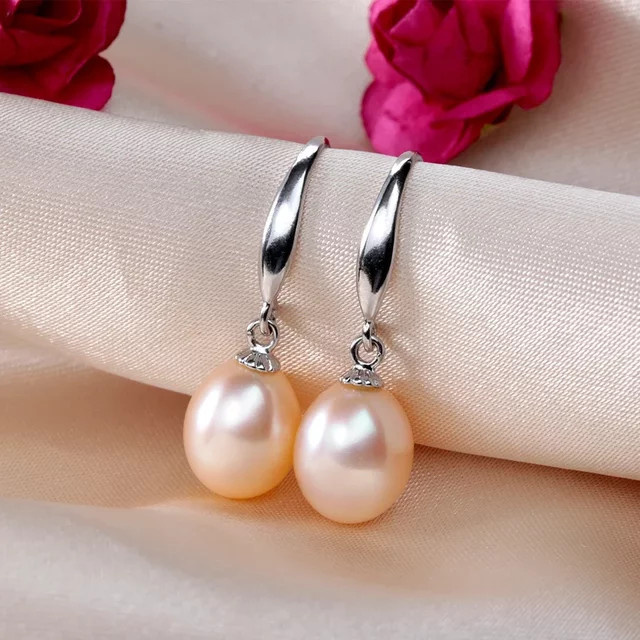 YWYC Tropfenohrringe, 925 Silber, Perle, Damen - Bild 1