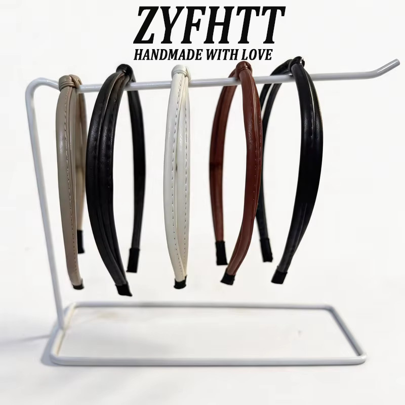 ZYFHTT Stirnband aus PU-Leder für Damen - Bild 4