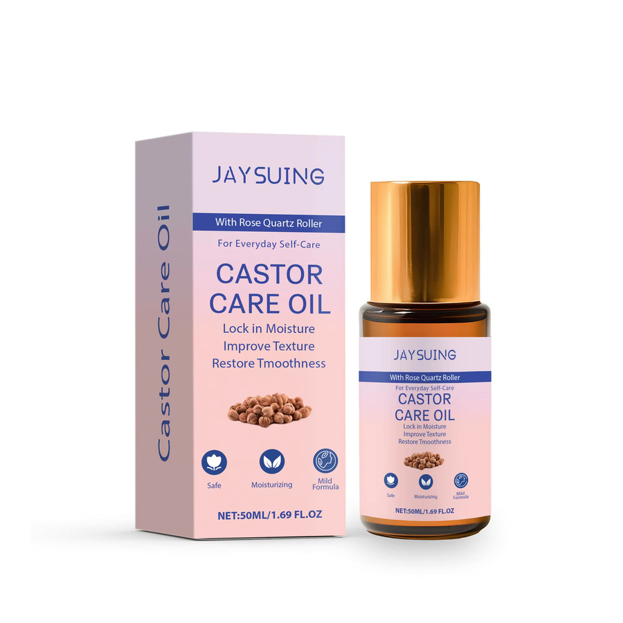 jaysuing Rizinusöl mit Rosenquarz-Roller, 50 ml, Unisex - Bild 3