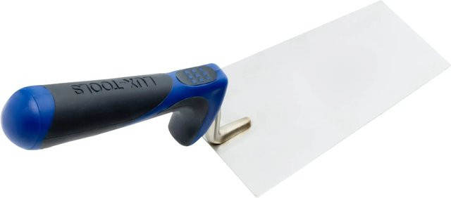 LUX-TOOLS Stuckateurkelle Comfort aus rostfreiem Edelstahl in Silber, Breite: 14 cm - Bild 1