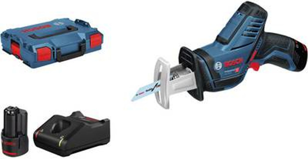 Bosch Professional Akku-Säbelsäge GSA 12V-14 in Blau/Schwarz mit 2 x 3,0 Ah Akkus und L-BOXX - Bild 2