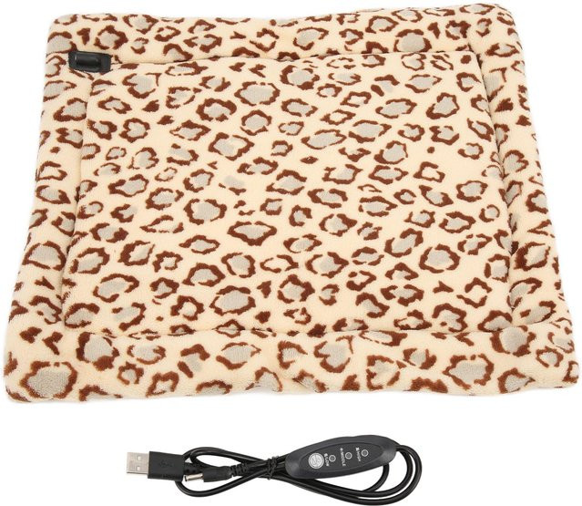 Neoglint Elektrische Tierheizkissen für Haustiere, USB-betrieben, faltbar und waschbar, 3 Geschwindigkeiten, beige - Bild 1