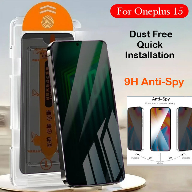 Sichtschutz Panzerglas für OnePlus 11 12 13 R T Ace Pro 6 5 3 Anti-Spion Bildschirmfolie aus gehärtetem Glas in Transparent - Bild 1