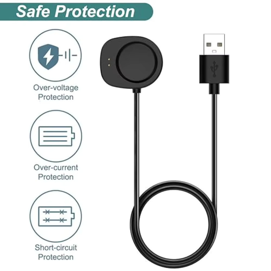 Amazfit Ersatz-Ladegerät, Silikon, Schwarz, USB-C, Unisex - Bild 2
