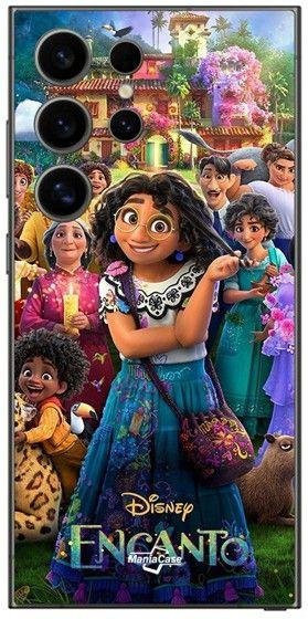 Disney Handyhülle für Samsung Galaxy S24 Ultra aus flexiblem Silikon in Schwarz mit Encanto Familia Madrigal Design - Bild 1