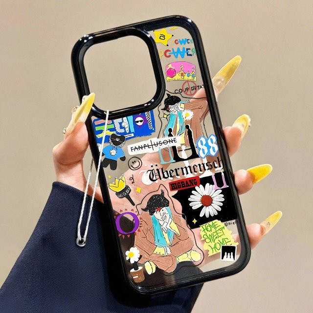 Luxus Acryl Schutzhülle für iPhone 11 12 13 14 15 16 17 Pro Max in Multicolour - Bild 1