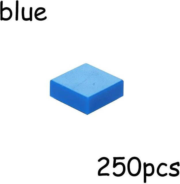 Yiran toy Bausteine 1x1 Flache Fliese, blau, 250-teiliges Set, ab 14 Jahren - Bild 1