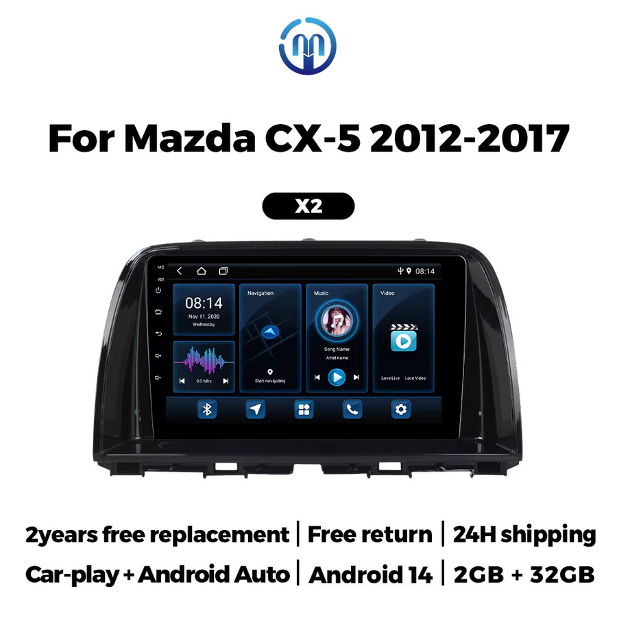 NAVIFANS Android Carplay Autoradio mit Navigation und Multimedia Video Player für Mazda CX 5 CX5 CX-5 2012–2016, Schwarz - Bild 2