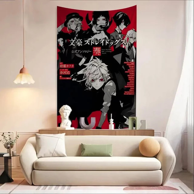 Bungo Stray Dogs Anime Wandteppich Bohemian Wanddeko Multicolor - Bild 1
