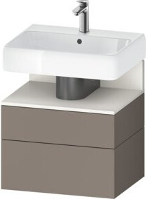 Duravit Waschtischunterschrank Qatego in Weiß mit 1 Kasten und 1 Auszug, B/T/H: 59 x 47 x 59 cm - Bild 1