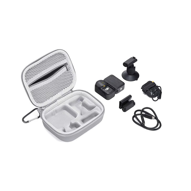 Wasserdichte Tragetasche für DJI Osmo Nano in Grau, PU-Aufbewahrungskoffer und Schutzhülle für Kamera-Zubehör - Bild 3