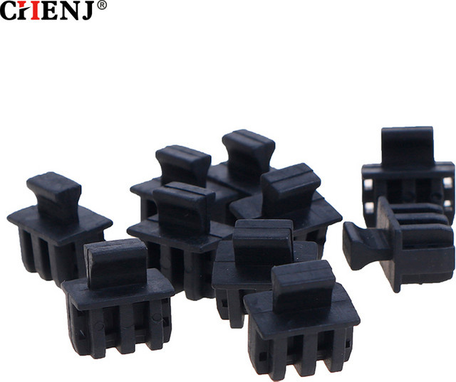 10 Stück SFP-Schutzhüllen von CHENJ in Schwarz als Staubkappen für SFP-Fasermodule - Bild 1