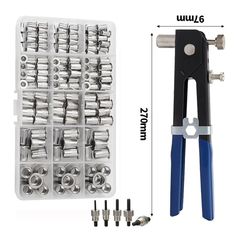 Gewinde-Nietmutter-Set aus Aluminiumlegierung in Bright-Optik mit M3, M4, M5, M6 und M8 - Bild 3