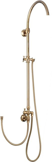 PaulGurkes Aufputz Duschsystem in Gold mit Regendusche und Handbrause - Bild 1