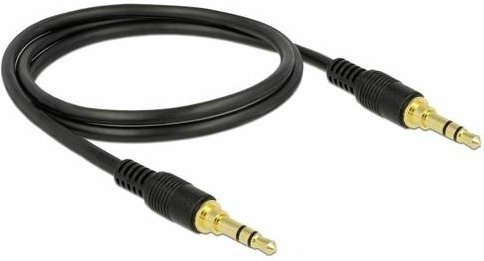 Delock 85547 Audio Verbindungskabel mit 3,5 mm Klinkensteckern in Schwarz, Länge: 1 m - Bild 1