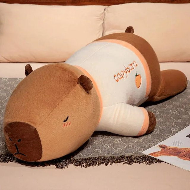 Yiran Health & Beauty Kawaii Kapibara Plüschtier, 75cm, Braun - Bild 1