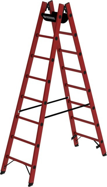 PROREGAL Sprossen-Stehleiter aus GFK mit 2 x 8 Sprossen - Bild 1