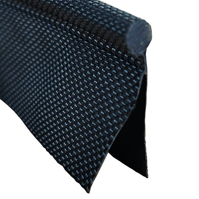 Doppelklappe Markisen Schiene für Caravan und Zelte mit 6mm Keder, Schwarz, PVC Kern - Bild 1