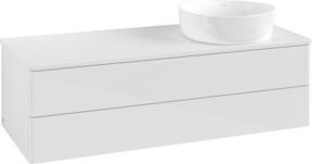 V&B Waschtischunterschrank Antao ohne Frontstruktur in Weiß lackiert, B/T/H: 120 x 50 x 50 cm - Bild 1