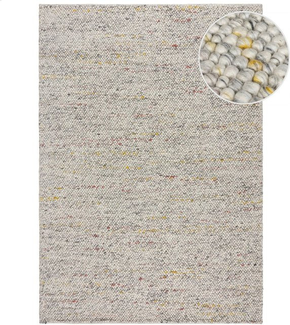 Flair Rugs Wollteppich Minerals Schwarz-Weiß Multicolour B: 80 cm, L: 150 cm - Bild 1
