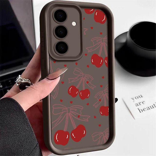 Kirschfrucht Handyhülle für Samsung Galaxy S25 S24 S23 S22 S21 S20 Ultra Plus FE A15 A16 A25 A26 A34 A35 A36 A54 A55 A56 5G in Multicolour - Bild 1