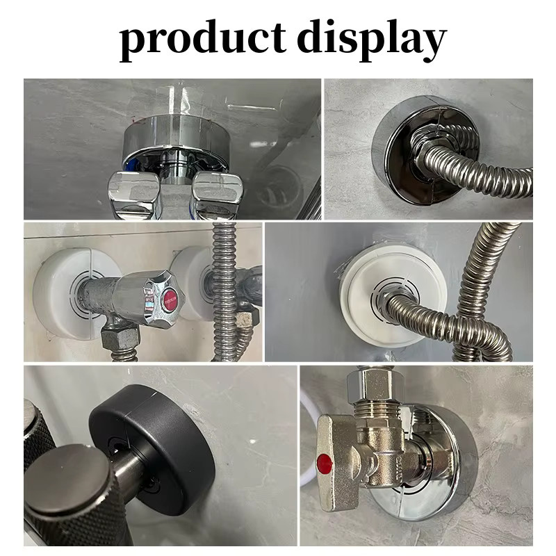 Dekorative ABS Abdeckung für Wasserhahn und Ventile in Weiß zur Verschönerung von Armaturenanschlüssen in Küche und Badezimmer - Bild 3