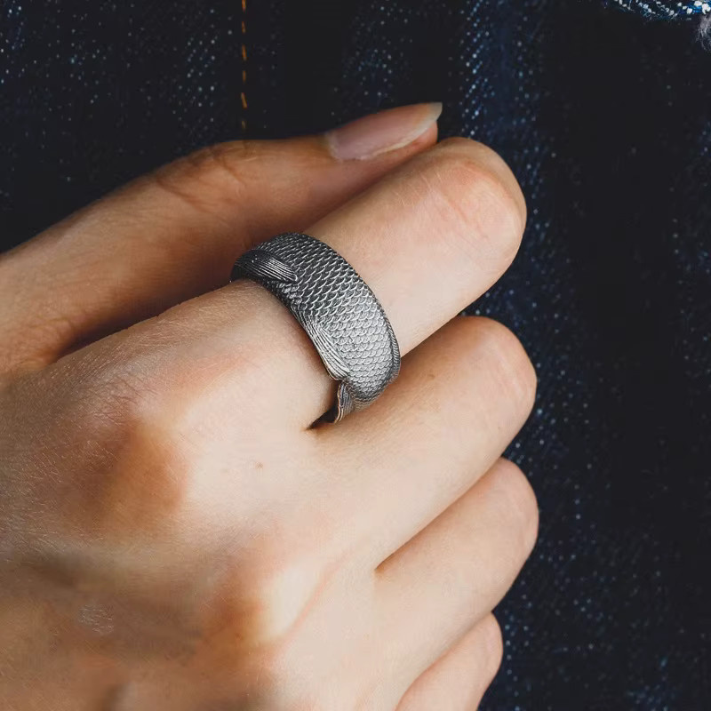Buyee Ring, 925 Silber, Fisch, Unisex - Bild 4