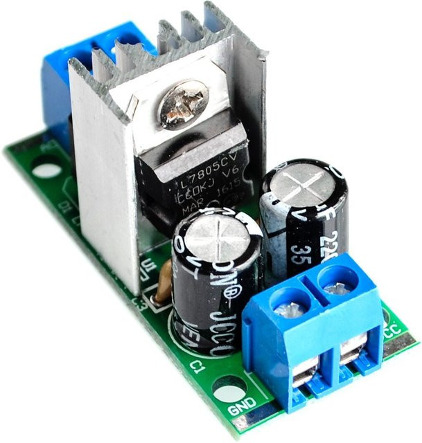 LM7805 LM7812 Dreipoliges Spannungsregler-Stromversorgungsmodul mit 5 V, 9 V oder 12 V Ausgang und max. 1,2 A - Bild 1