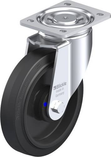 Blickle Lenkrolle LH-POEV 200XKA in Schwarz und Grau mit Schraubbefestigung, Rad-Durchmesser: 20 cm, Tragfähigkeit: 500 kg - Bild 1