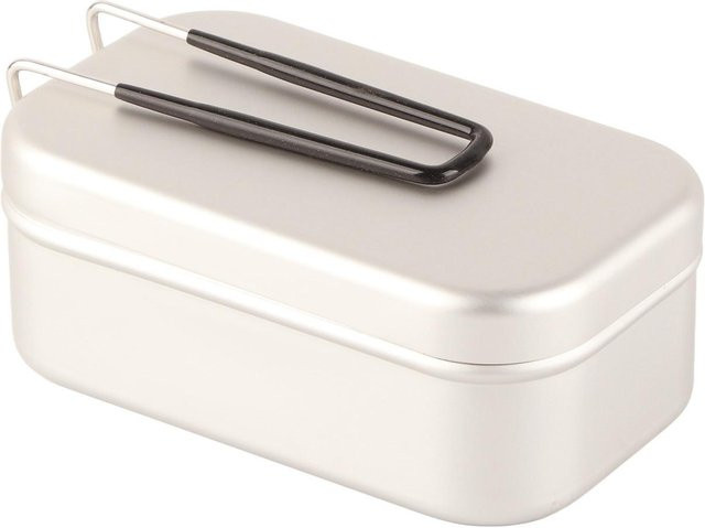 Fishine Aluminium Lunchbox aus Edelstahl mit Klappgriff in Grau/Silber - Bild 1