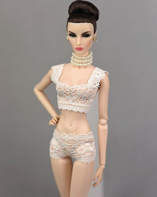 Barbie Spitzenunterwäsche-BH und Slips, Zubehör, Weiß - Bild 1