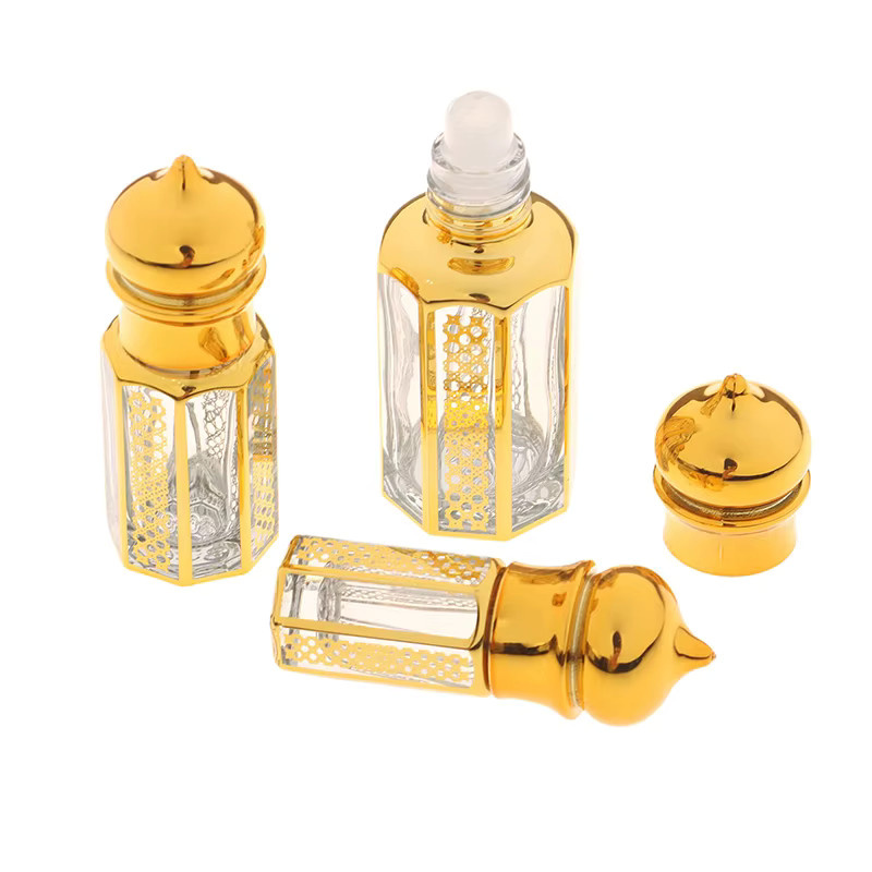 JCSYFAC Glas Roller Flasche für Ätherisches Öl, Achteck, Unisex - Bild 1