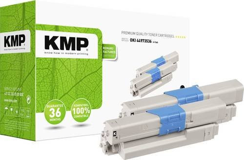 KMP Toner Cartridge Schwarz 2er-Pack kompatibel mit OKI 44973536 für Laserdrucker mit 4400 Seiten Reichweite - Bild 1