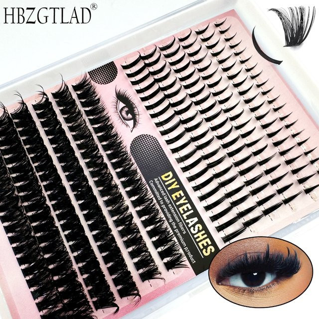 Wimperncluster Wispy Einzelwimpern, Black, 10-20 mm, 12 Reihen - Bild 1