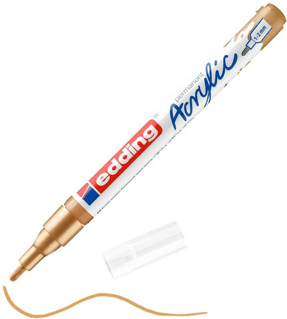 Edding 5300 Acrylmarker Fein in Reichgold für permanente Pigmentmalerei - Bild 1