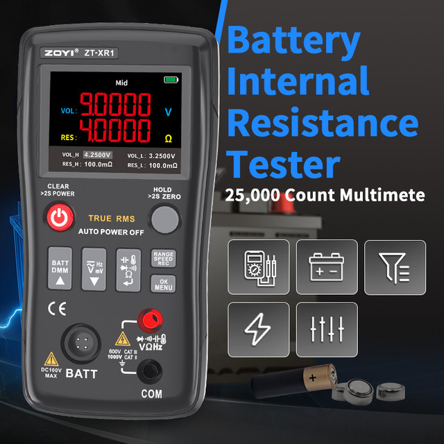 ZOYI ZT-XR1 Digitalmultimeter als Multifunktionswerkzeug für Spannung, Diode, Kapazität und Batteriewiderstandstester - Bild 1