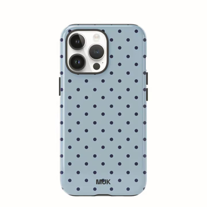 Luxuriöse Y2K Handyhülle mit Polka Dot Muster für Apple iPhone 11 bis iPhone 17 Pro Max Plus in Doppelschicht-Ausführung - Bild 2