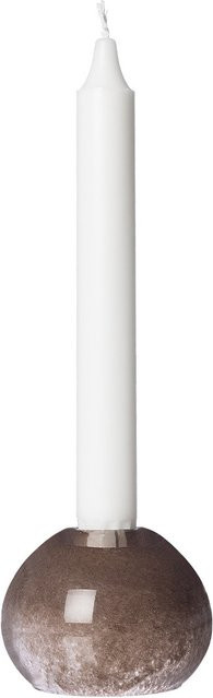 ERNST Kerzenhalter aus Glas in Braun, Höhe: 7,5 cm - Bild 1