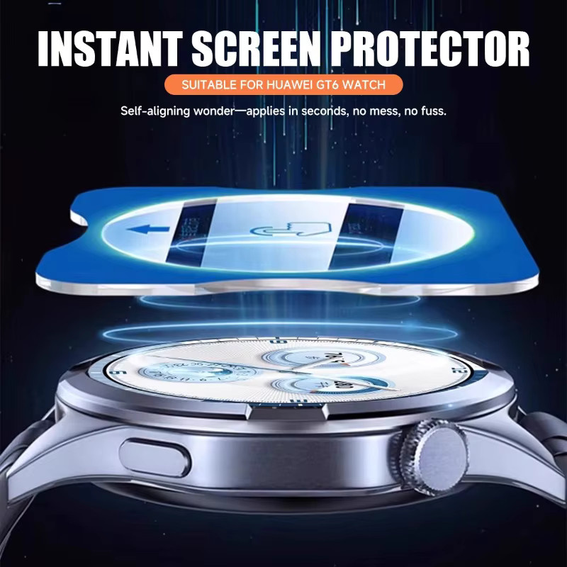CAOWTAN Gehärtetes Glas Display Schutzfolie für Huawei GT6 und GT6 Pro 41mm/46mm, Transparent - Bild 5