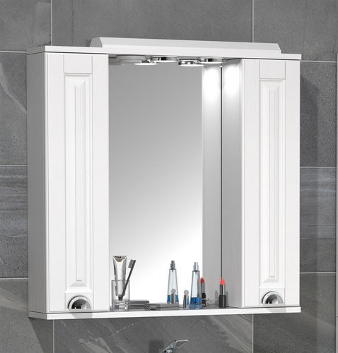 VCM Spiegelschrank Casalo XL im Landhausstil mit LED-Beleuchtung, Weiss, B/T/H: 75 x 14 x 71 cm - Bild 1