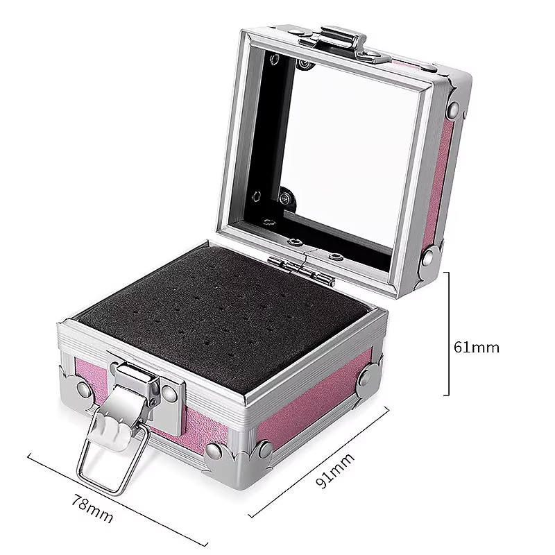 JEARLYU Nagelbohrer Halter Box, Aluminium, Metallic, 25 Löcher - Bild 3