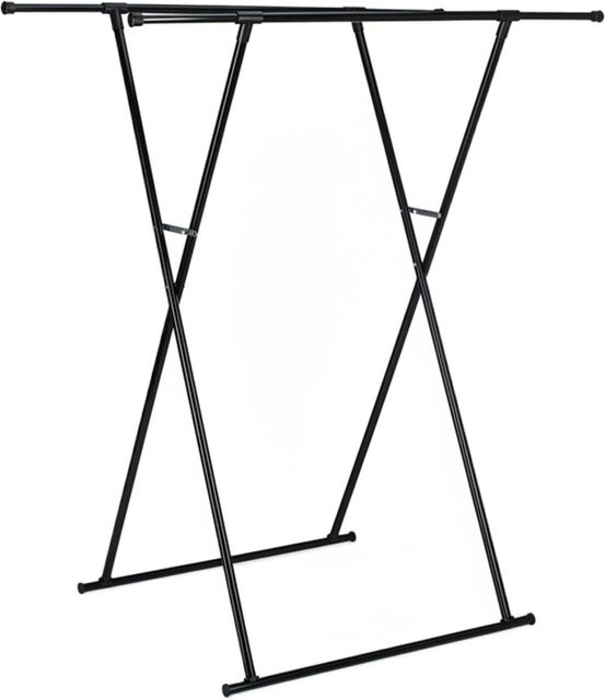 Relaxdays Kleiderständer aus Metall in Schwarz Matt, ausziehbar und klappbar, B/T/H: 139 x 135 x 95 cm - Bild 1