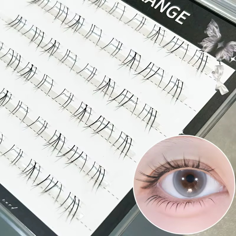 Herorange Untere Wimpern, Tränen-Effekt, Kreuzweise, Natürlich - Bild 2