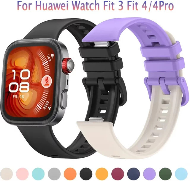 Huawei Uhrenarmband Silikon, Bunt, Unisex - Bild 1