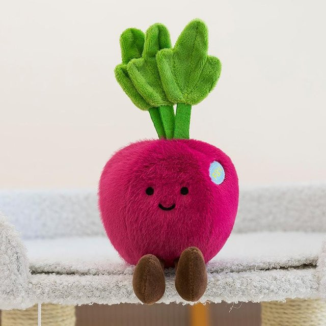Aubergine, Lotuswurzel, Mais, Plüschtier, Kinderpuppe, bunt, mehrfarbig - Bild 1