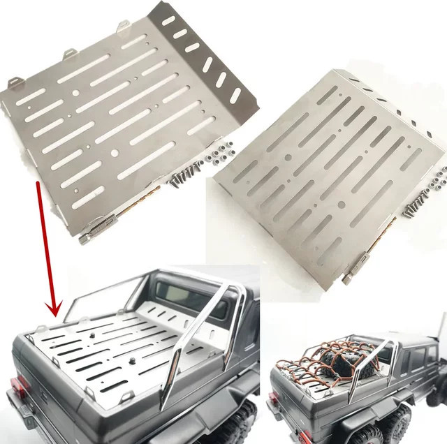 Traxxas Edelstahl-Eimerplatte hinten mit Haken, Zubehör - Bild 1